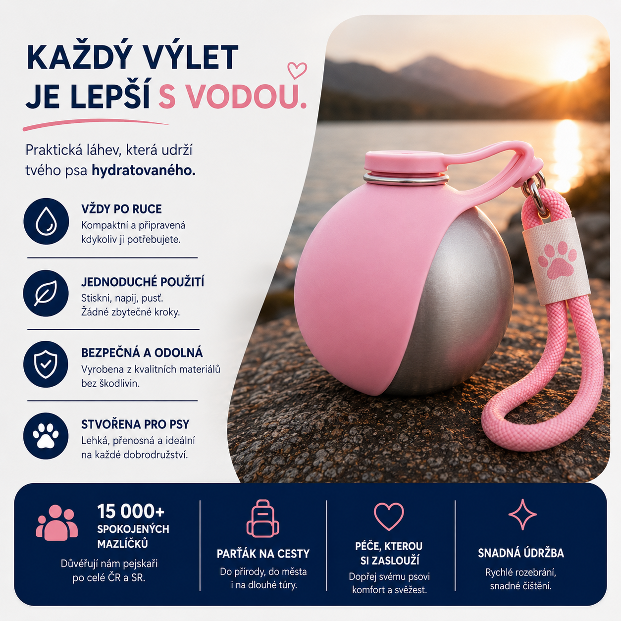 Vodoťapka: Cestovní láhev pro psy™