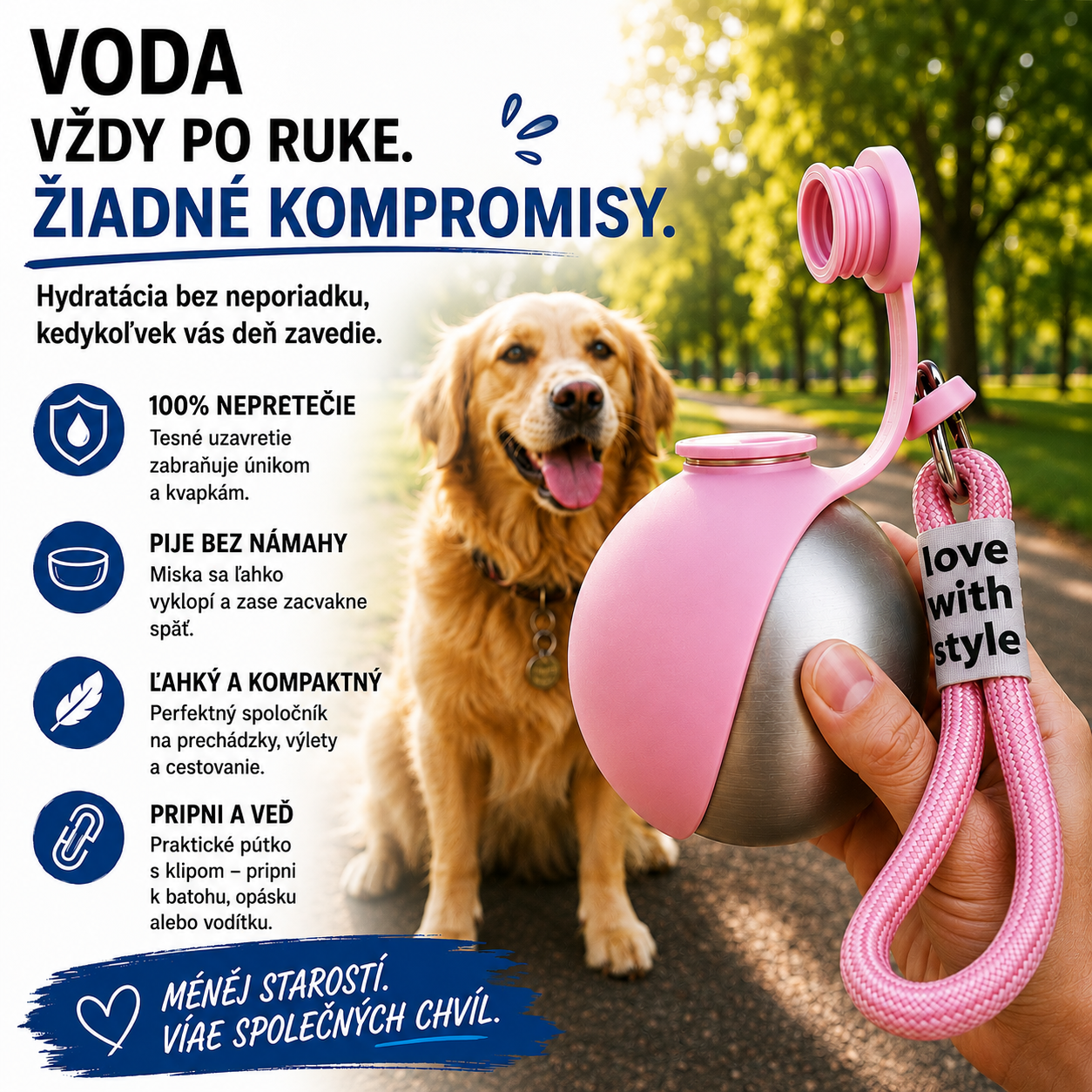 Vodoťapka: Cestovná fľaša pre psov™